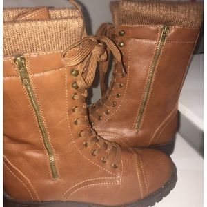 Charlotte Russe brown Combat boots